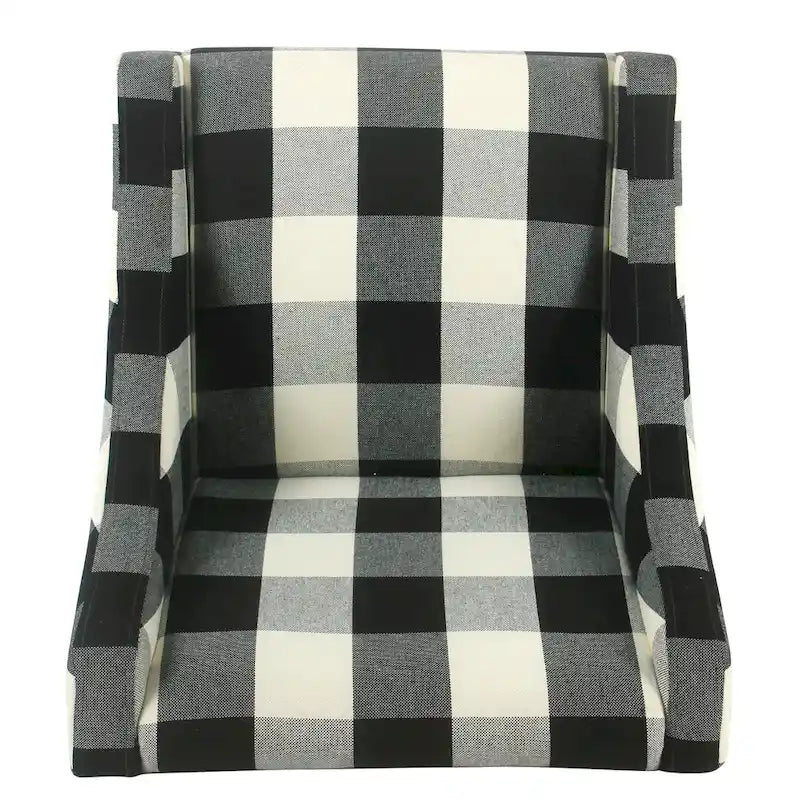 Fauteuil d'appoint moderne HomePop Swoop - Carreaux noirs