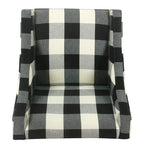Fauteuil d'appoint moderne HomePop Swoop - Carreaux noirs