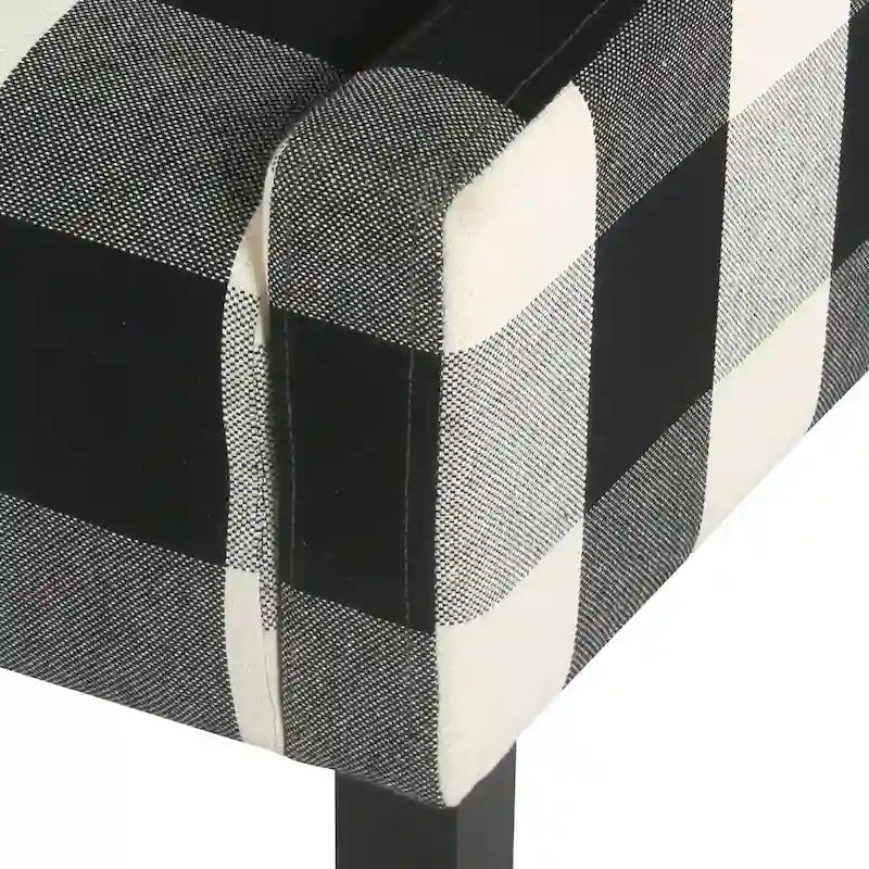Fauteuil d'appoint moderne HomePop Swoop - Carreaux noirs
