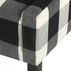 Fauteuil d'appoint moderne HomePop Swoop - Carreaux noirs