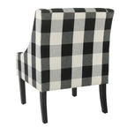 Fauteuil d'appoint moderne HomePop Swoop - Carreaux noirs