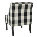 Fauteuil d'appoint moderne HomePop Swoop - Carreaux noirs