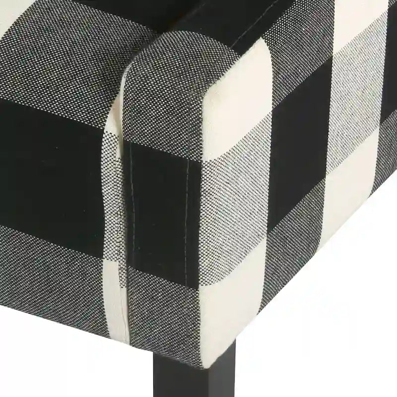 Fauteuil d'appoint moderne HomePop Swoop - Carreaux noirs
