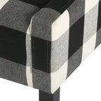 Fauteuil d'appoint moderne HomePop Swoop - Carreaux noirs