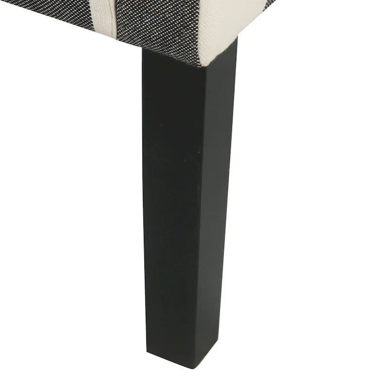 Fauteuil d'appoint moderne HomePop Swoop - Carreaux noirs
