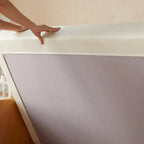 Canapé JASIWAY en coton lin beige avec cadre en bois