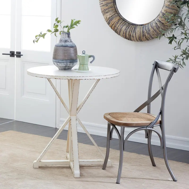 Table d'appoint en bois - Blanche ou marron -