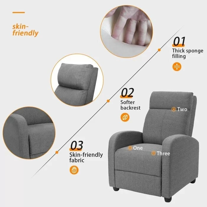 Fauteuil inclinable en tissu Homall pour salon