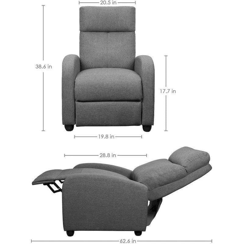 Fauteuil inclinable en tissu Homall pour salon