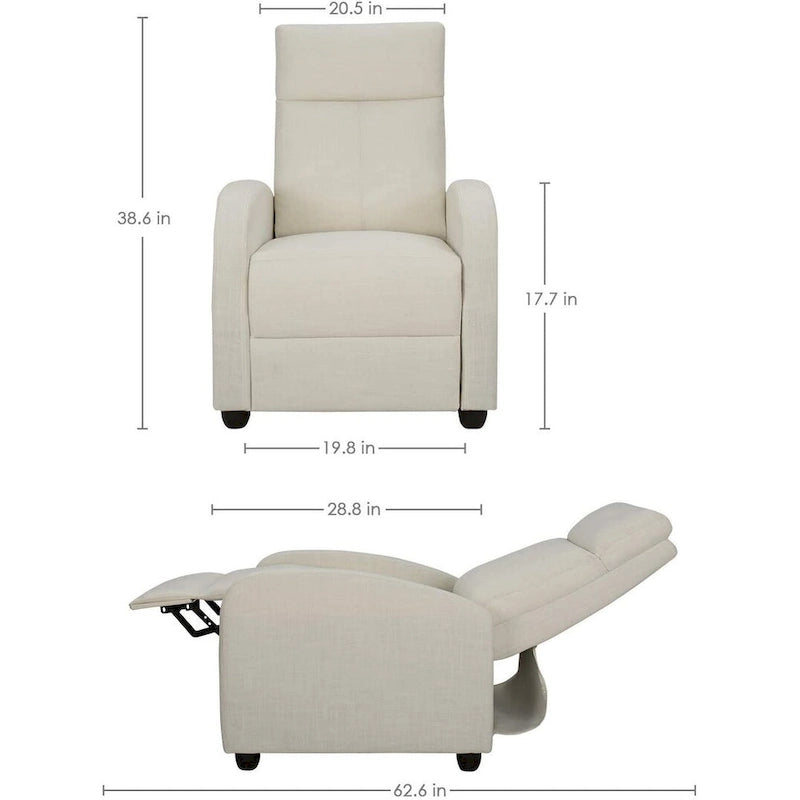 Fauteuil inclinable en tissu Homall pour salon
