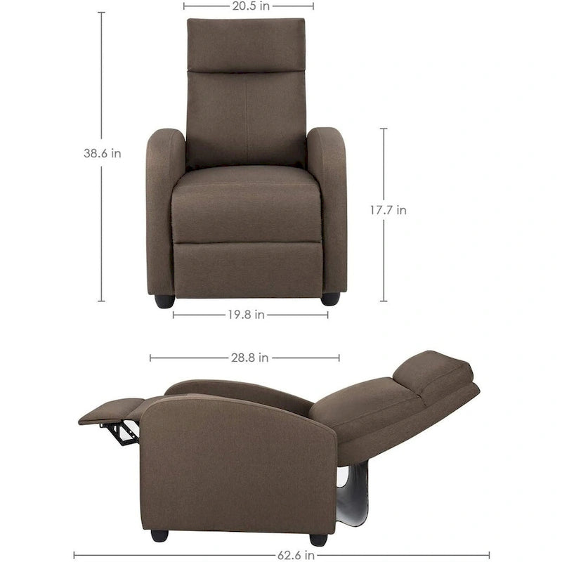 Fauteuil inclinable en tissu Homall pour salon