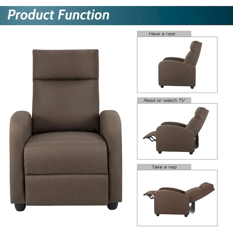 Fauteuil inclinable en tissu Homall pour salon