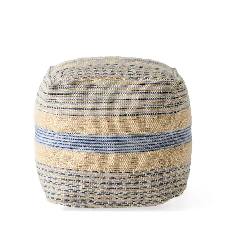Pouf en tissu bohème fait main Caiman par