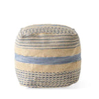 Pouf en tissu bohème fait main Caiman par