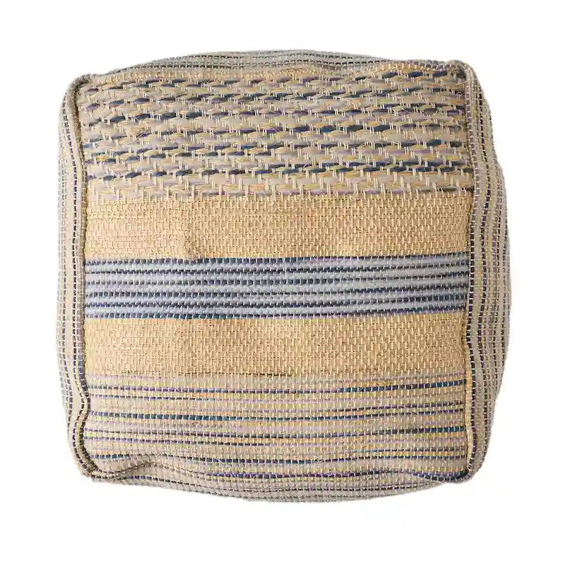 Pouf en tissu bohème fait main Caiman par