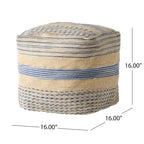 Pouf en tissu bohème fait main Caiman par