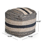 Pouf en tissu bohème fait main Caiman par