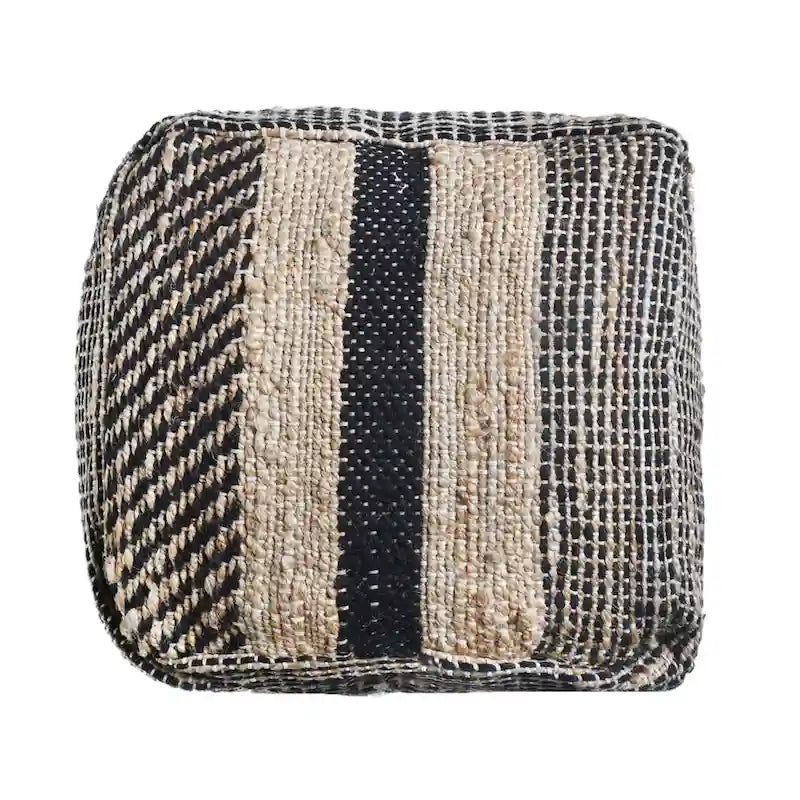 Pouf en tissu bohème fait main Caiman par