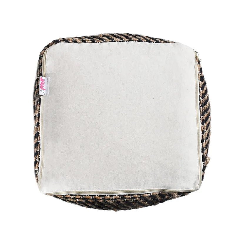 Pouf en tissu bohème fait main Caiman par