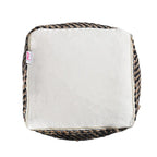 Pouf en tissu bohème fait main Caiman par