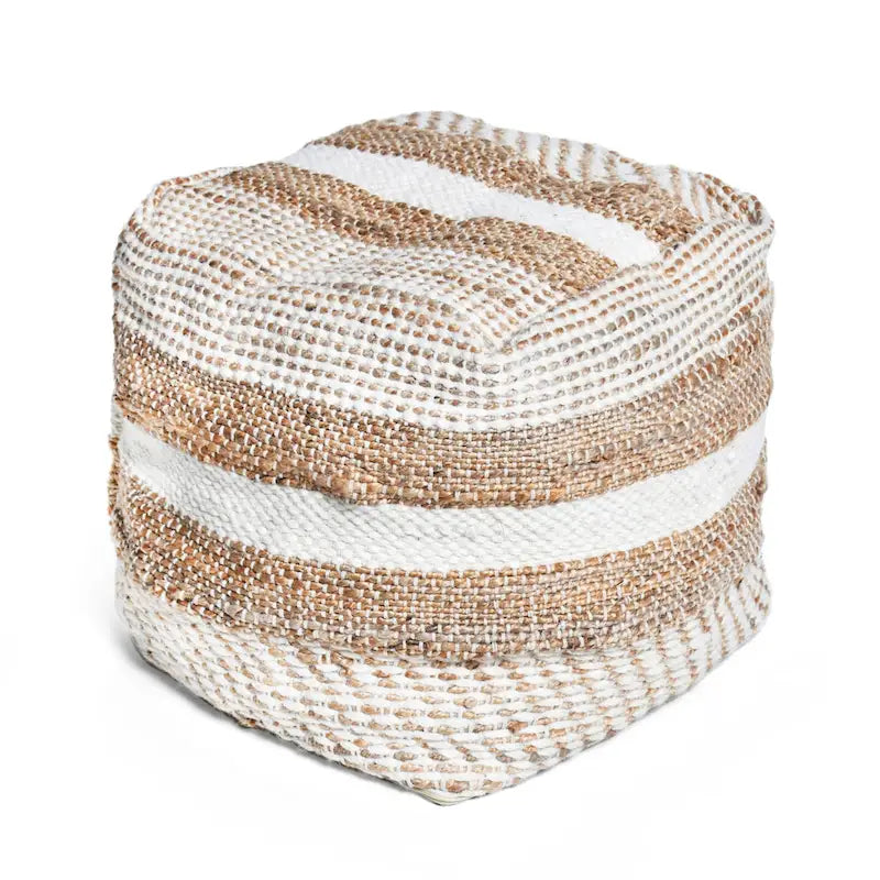 Pouf en tissu bohème fait main Caiman par