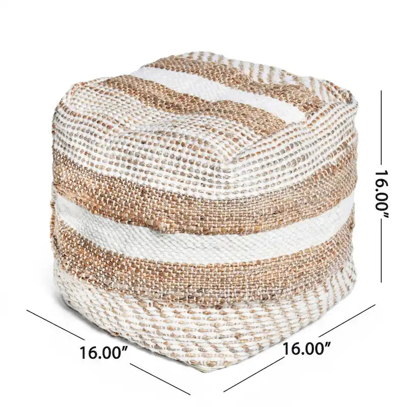 Pouf en tissu bohème fait main Caiman par