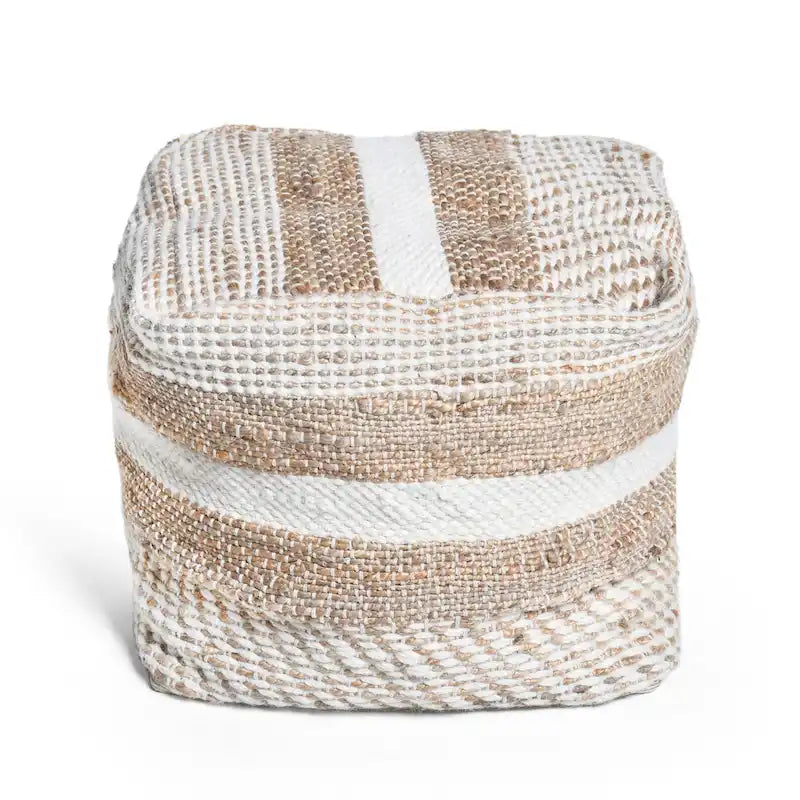 Pouf en tissu bohème fait main Caiman par