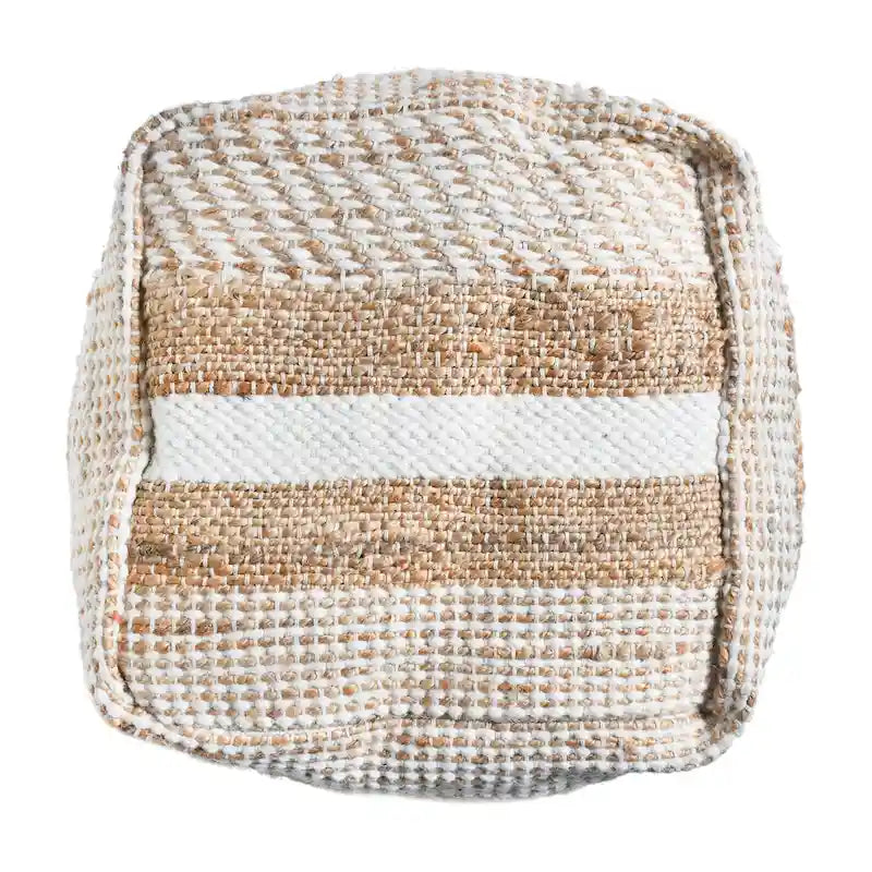 Pouf en tissu bohème fait main Caiman par