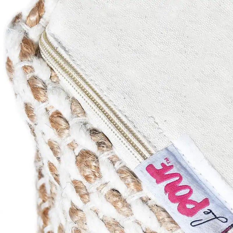 Pouf en tissu bohème fait main Caiman par