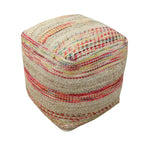 Pouf en tissu bohème fait main Caiman par