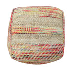 Pouf en tissu bohème fait main Caiman par