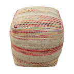 Pouf en tissu bohème fait main Caiman par