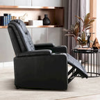 Fauteuil inclinable électrique en cuir avec ports USB et porte-gobelets