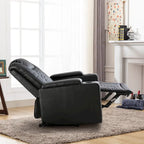 Fauteuil inclinable électrique en cuir avec ports USB et porte-gobelets