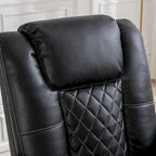 Fauteuil inclinable électrique en cuir avec ports USB et porte-gobelets