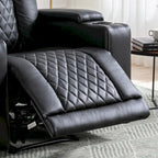 Fauteuil inclinable électrique en cuir avec ports USB et porte-gobelets