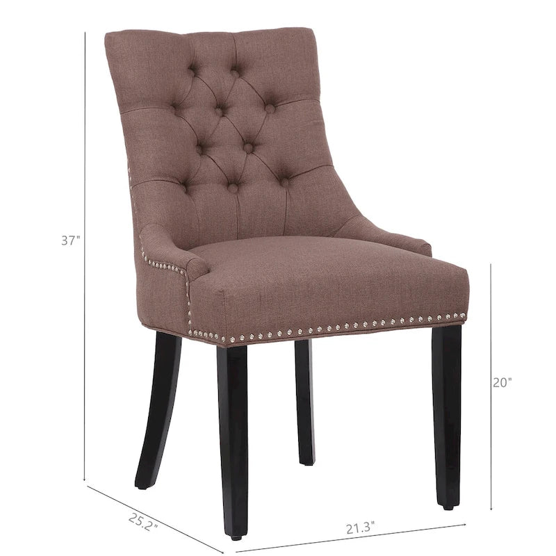 Chaise de salle à manger capitonnée Grandview (lot de 2) rembourrée