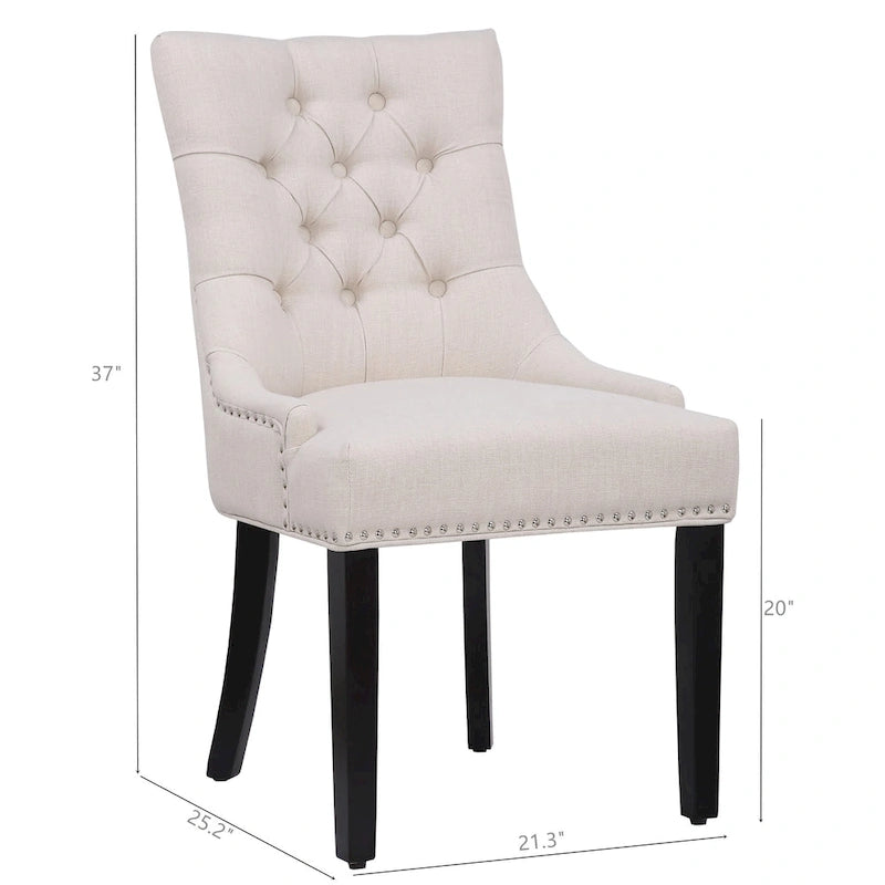 Chaise de salle à manger capitonnée Grandview (lot de 2) rembourrée