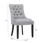 Chaise de salle à manger capitonnée Grandview (lot de 2) rembourrée