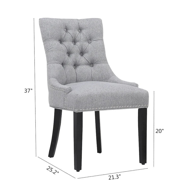 Chaise de salle à manger capitonnée Grandview (lot de 2) rembourrée
