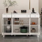 Buffet de ferme moderne en bois avec portes vitrées