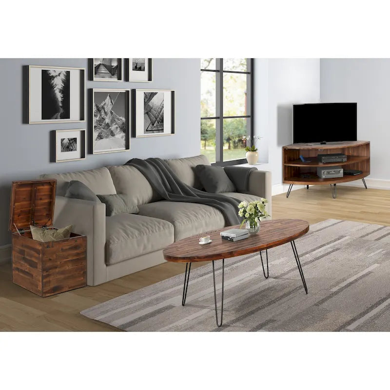 Table Basse Ovale en Bois Raffles 44