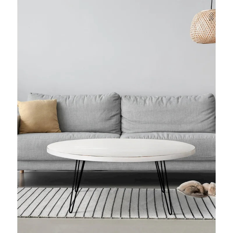 Table Basse Ovale en Bois Raffles 44