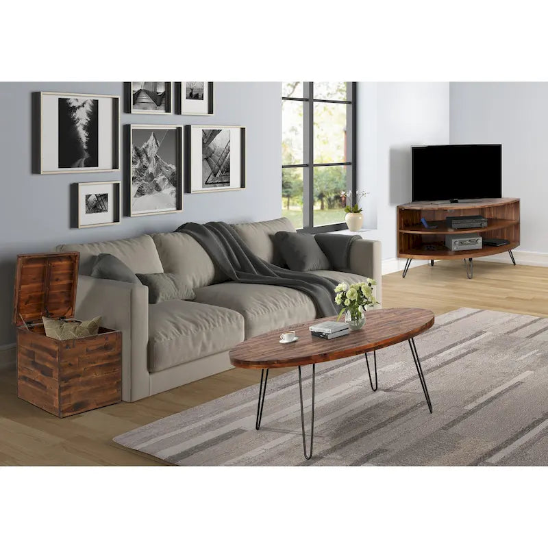 Table Basse Ovale en Bois Raffles 44