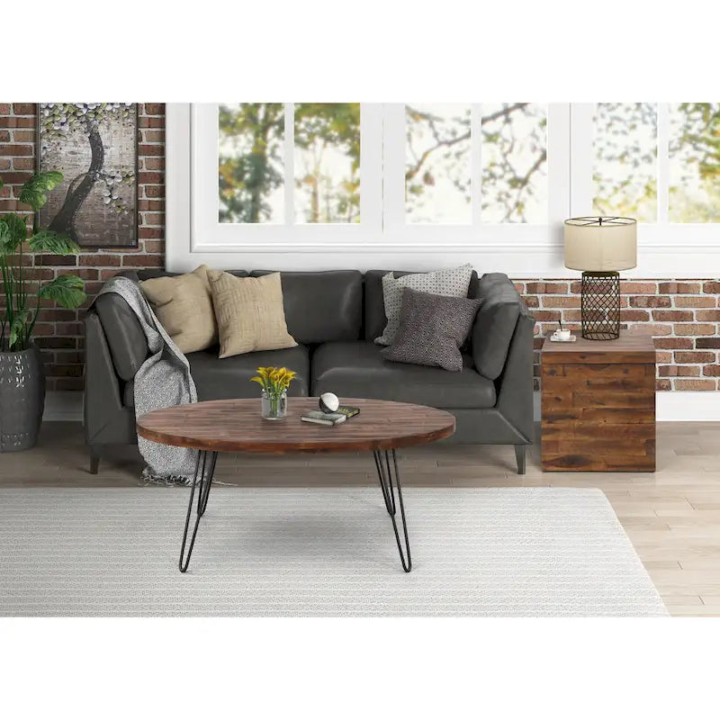 Table Basse Ovale en Bois Raffles 44