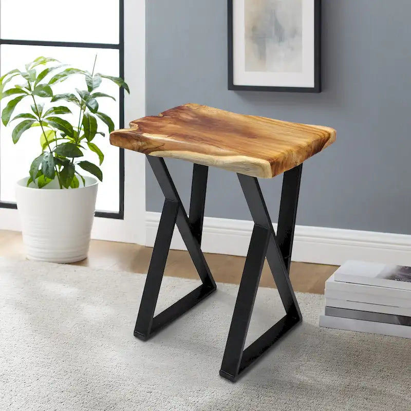 Pieds de table en fer en Z - 2 pièces pour table d'appoint