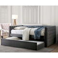 Lit de repos capitonné 2 pièces Mokatsi Glam avec lit gigogne