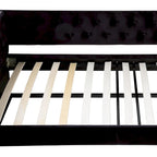 Lit de repos capitonné 2 pièces Mokatsi Glam avec lit gigogne