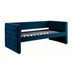 Lit de repos capitonné 2 pièces Mokatsi Glam avec lit gigogne