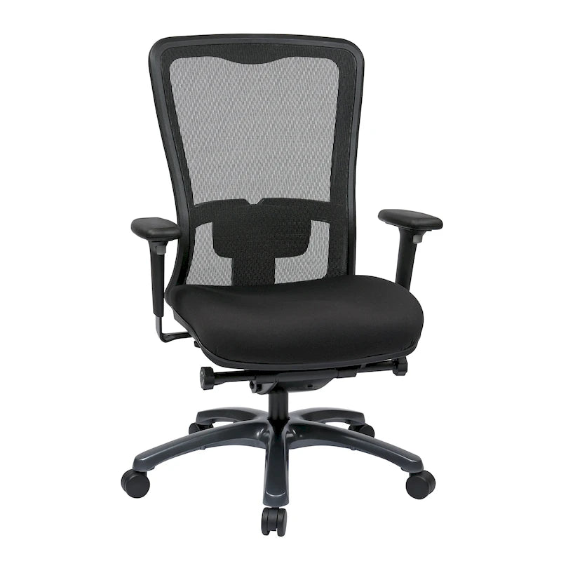 Chaise de bureau ergonomique à dossier haut ProGrid respirant